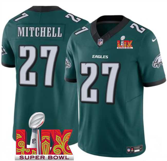 Men & Women & Youth Philadelphia Eagles #27 Quinyon Mitchell Green 2025 Super Bowl LIX Patch New F.U.S.E. Vapor Untouchable Limited Stitched Jersey,We sell and wholesale Men & Women & Youth Philadelphia Eagles #27 Quinyon Mitchell Green 2025 Super Bowl LIX Patch New F.U.S.E. Vapor Untouchable Limited Stitched Jersey on line form chian!